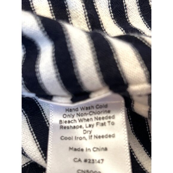 NWT Talbots Plus Size 3X Green Black White Striped Top Coastal Chic Preppy Work - Picture 5 of 5